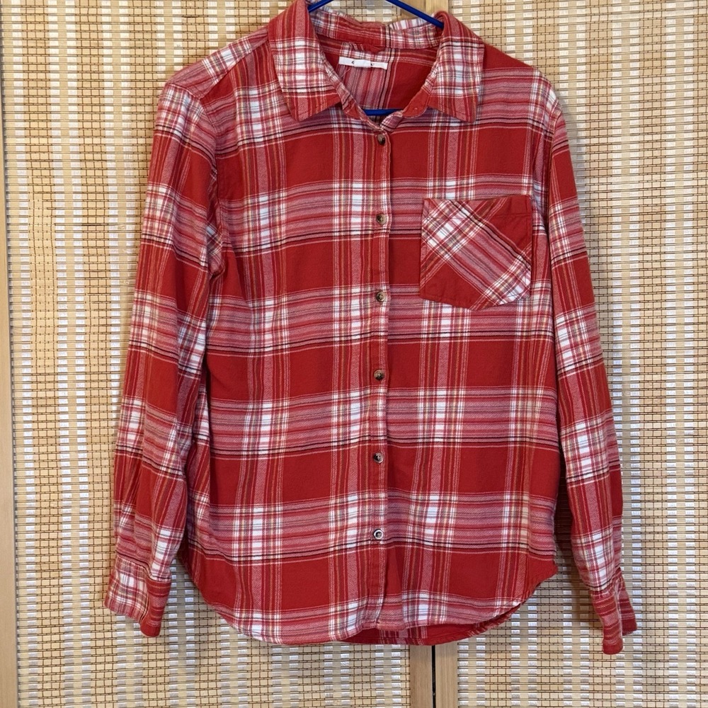 Oneill Top Womens M Button Up Shirt Flannel Plaid Western Ranchcore Preppy Boho‎